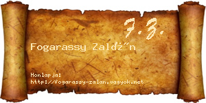 Fogarassy Zalán névjegykártya